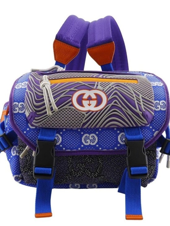 GUCCI GG small bag Backpack Daypack 752100 2WAY waist bag Blue / purple main image 4